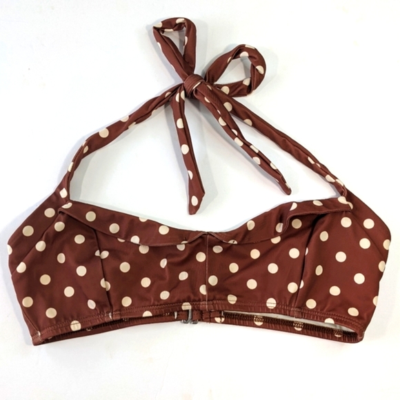 Reformation Swim Reformation Retro Style Polka Dot Halter Bikini